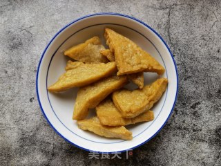 炸豆腐烩油菜苗步骤1