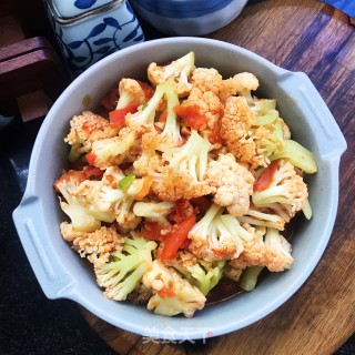 家常小炒菜花步骤12 家常小炒菜花步骤12