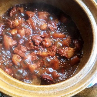 土锅炖红烧肉步骤10