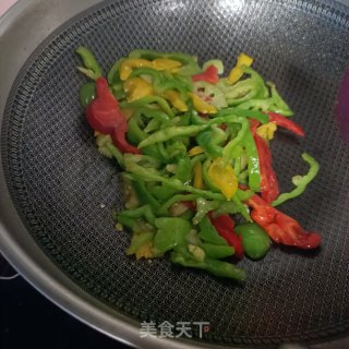 彩椒炒大肠步骤14