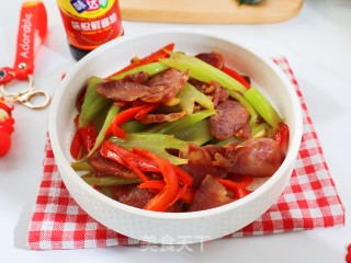 芹菜炒腊肠步骤10