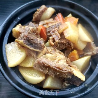 白萝卜炖牛腩步骤15