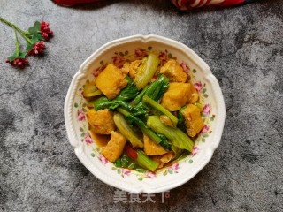 豆腐泡烩生菜步骤11