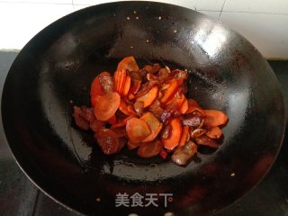 胡萝卜炒回锅肉步骤8