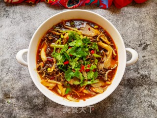 豆芽平菇煮毛肚步骤17