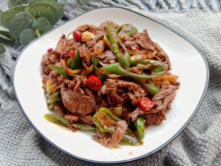 大葱青椒炒牛肉步骤14