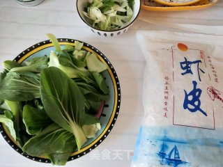 虾皮炒油菜步骤1