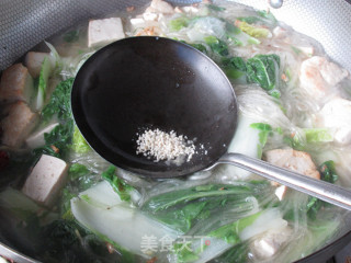 小白菜豆腐浸羊肉片步骤9