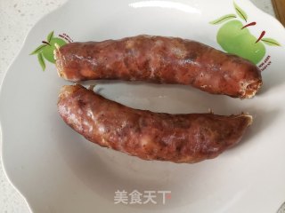 黄心菜炒腊肠步骤4