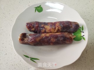 黄心菜炒腊肠步骤3