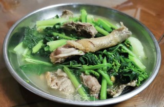 鸡汤浸迟菜心步骤7