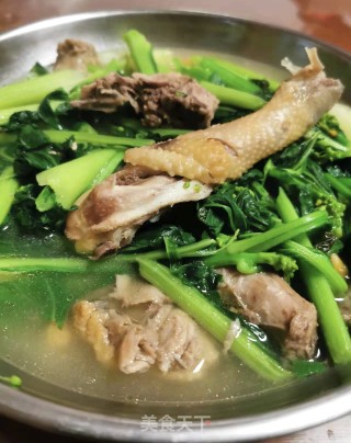 鸡汤浸迟菜心步骤8
