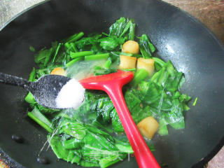 干贝烧油菜蕻煮粉丝步骤7