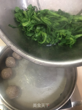 牛肉丸茼蒿步骤5