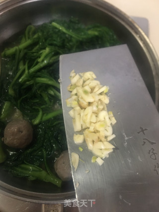 牛肉丸茼蒿步骤6