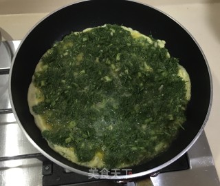 小茴香煎蛋步骤7