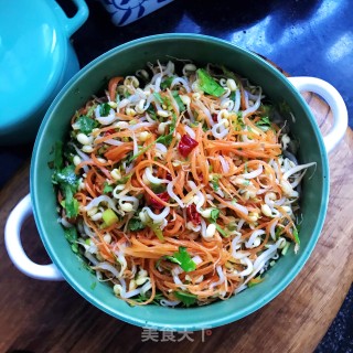 香菜拌绿豆芽步骤10