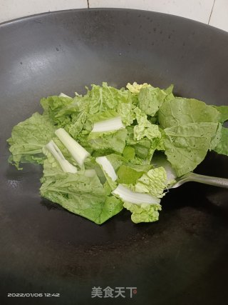 素炒小白菜步骤2