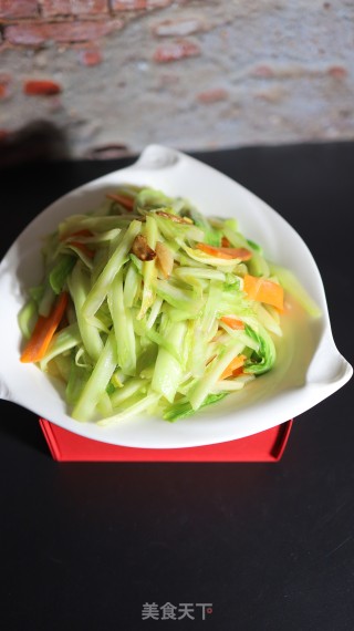 蒜香茭白菜步骤7