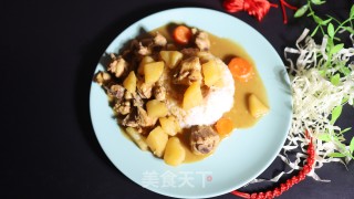 土豆鸡肉咖喱盖饭步骤6