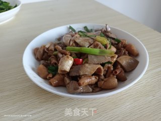 鸭杂炒葱段步骤9