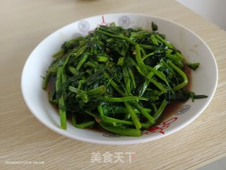 素炒豆苗步骤7