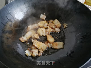 花菜炒回锅肉步骤6