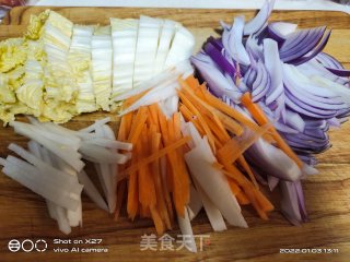 牛肉片泡菜拌饭步骤3