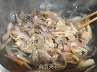 牛肉片泡菜拌饭步骤6