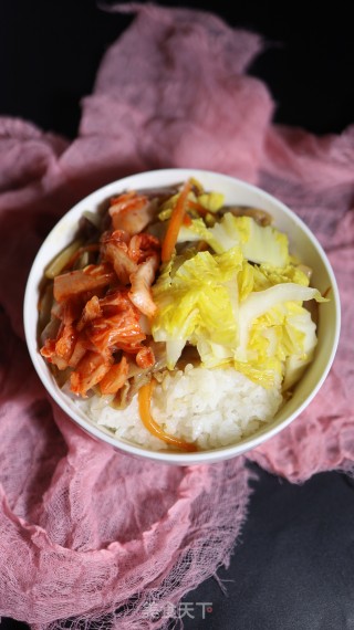 牛肉片泡菜拌饭步骤11