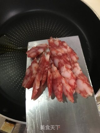 菜花炒腊肠步骤4