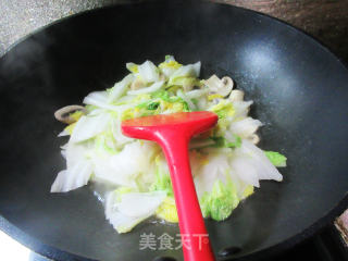 蘑菇炒黄心菜步骤8