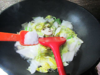 蘑菇炒黄心菜步骤7