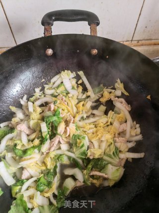 青白菜炒肉丝步骤4 青白菜炒肉丝步骤4