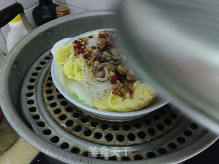 蒜蓉白菜粉丝蒸扇贝步骤8