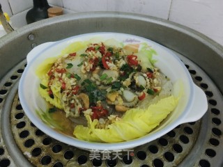 蒜蓉白菜粉丝蒸扇贝步骤9