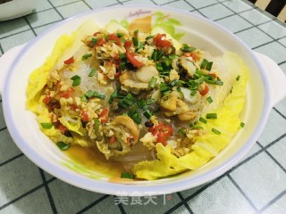 蒜蓉白菜粉丝蒸扇贝步骤10