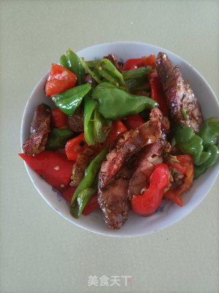 双椒炒腊肠步骤10