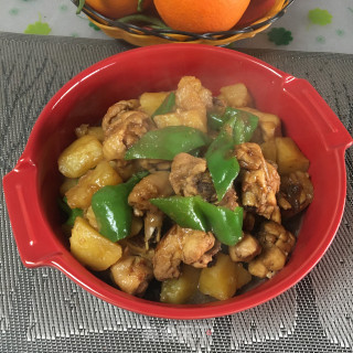 青椒土豆烧鸡腿步骤11