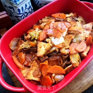 白菜粉条炖腊肉步骤14