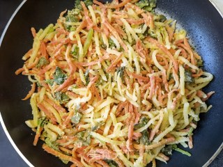 炒三色蒸菜步骤12
