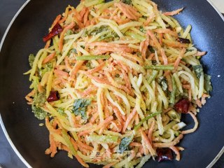 炒三色蒸菜步骤14