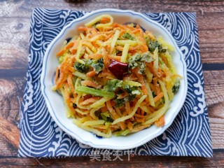 炒三色蒸菜步骤17