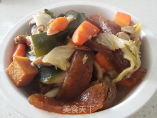 红萝卜白菜炖丸子步骤12