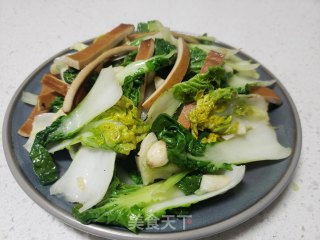 黄心菜炒豆腐干步骤7