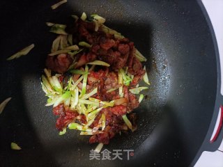 儿菜炒腊肠步骤5