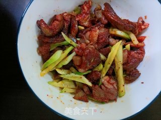 儿菜炒腊肠步骤6