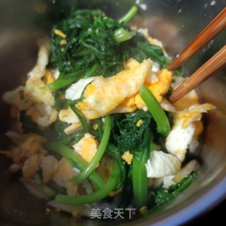 茼蒿拌煎蛋步骤13