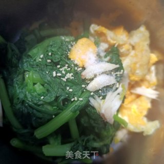 茼蒿拌煎蛋步骤11