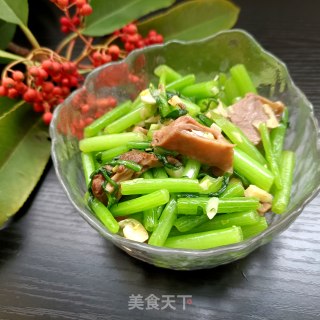 蒿子杆炒护心肉步骤10